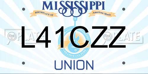 L41CZZ Mississippi License Plate