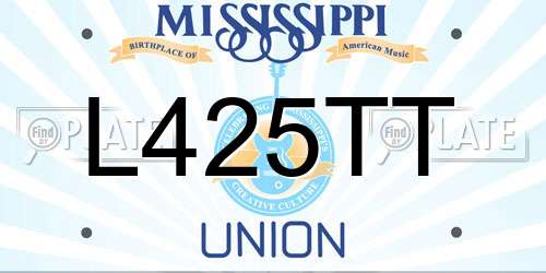 L425TT Mississippi License Plate