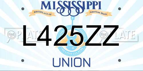 L425ZZ Mississippi License Plate