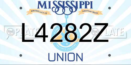 L4282Z Mississippi License Plate