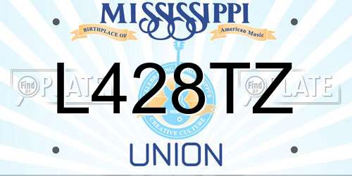 L428TZ Mississippi License Plate