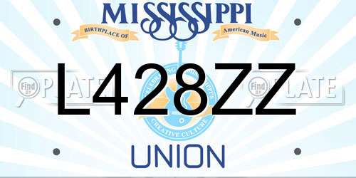 L428ZZ Mississippi License Plate