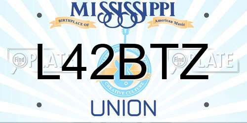 L42BTZ Mississippi License Plate