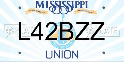 L42BZZ Mississippi License Plate