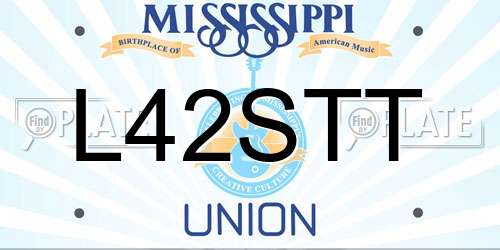 L42STT Mississippi License Plate