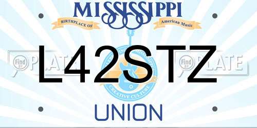 L42STZ Mississippi License Plate