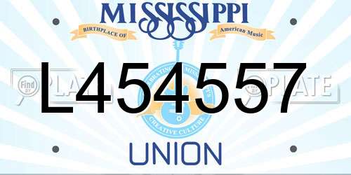 L454557 Mississippi License Plate