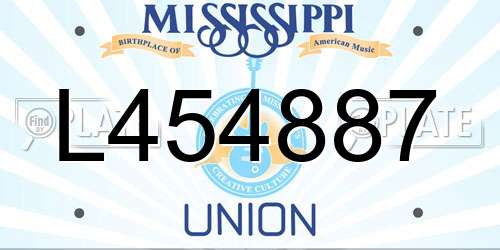 L454887 Mississippi License Plate