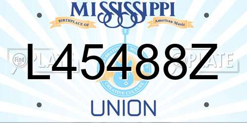 L45488Z Mississippi License Plate