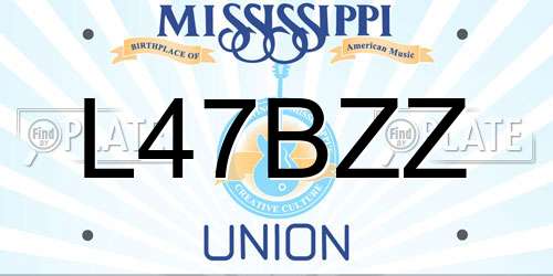 L47BZZ Mississippi License Plate