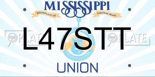 L47STT Mississippi License Plate