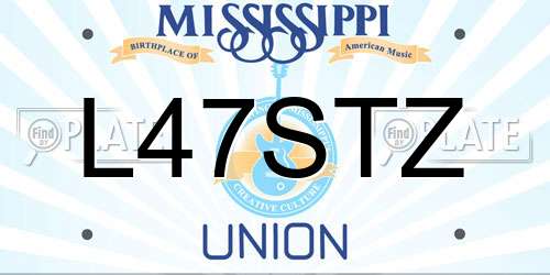L47STZ Mississippi License Plate