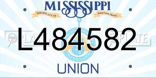 L484582 Mississippi License Plate