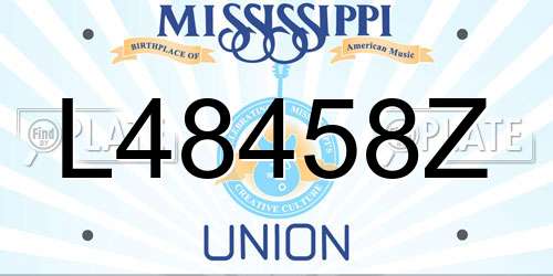 L48458Z Mississippi License Plate