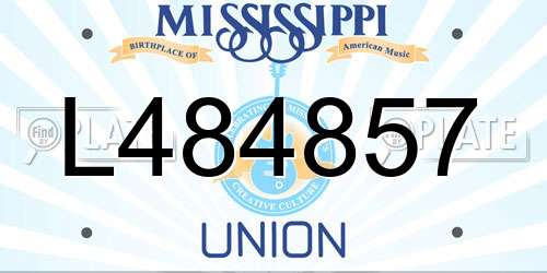 L484857 Mississippi License Plate