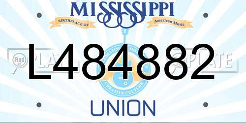 L484882 Mississippi License Plate