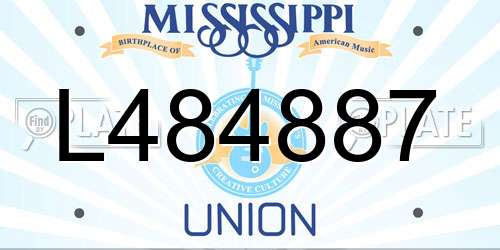 L484887 Mississippi License Plate