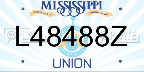 L48488Z Mississippi License Plate