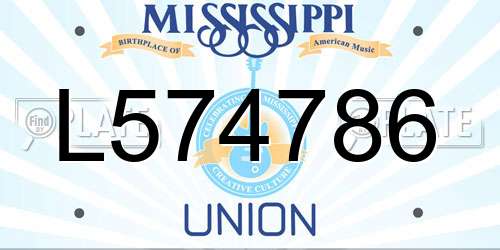 L574786 Mississippi License Plate