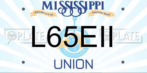 L65EII Mississippi License Plate