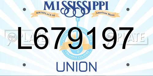 L679197 Mississippi License Plate
