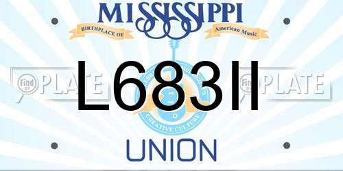 L683II Mississippi License Plate