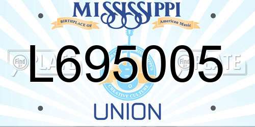 L695005 Mississippi License Plate