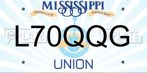 L70QQG Mississippi License Plate