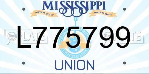 L775799 Mississippi License Plate