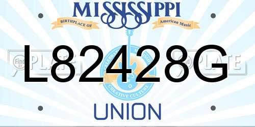 L82428G Mississippi License Plate