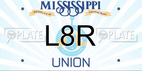 L8R Mississippi License Plate