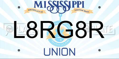 L8RG8R Mississippi License Plate