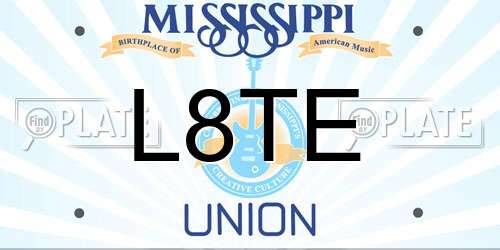 L8TE Mississippi License Plate