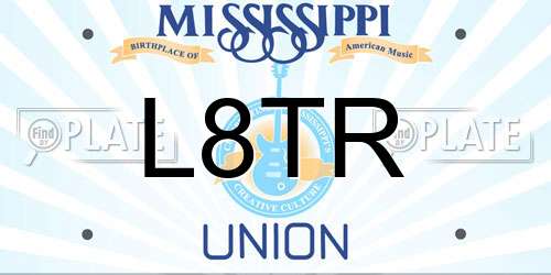 L8TR Mississippi License Plate