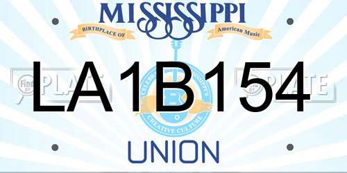 LA1B154 Mississippi License Plate