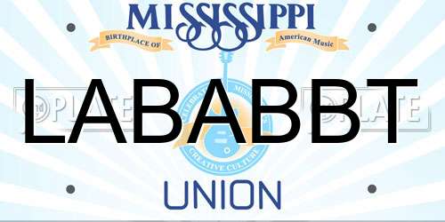 LABABBT Mississippi License Plate