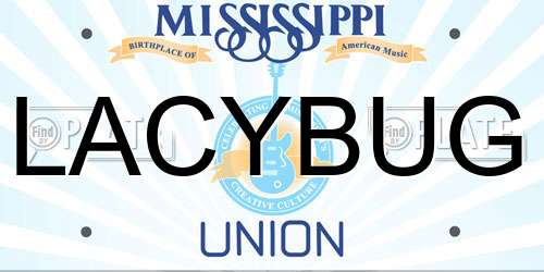 LACYBUG Mississippi License Plate