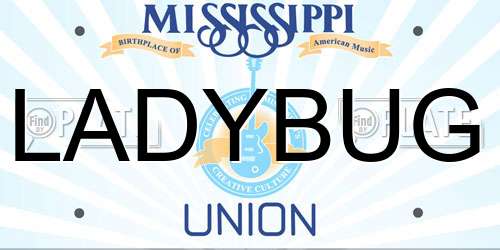LADYBUG Mississippi License Plate
