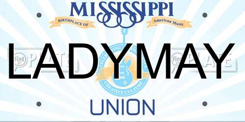 LADYMAY Mississippi License Plate