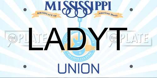 LADYT Mississippi License Plate