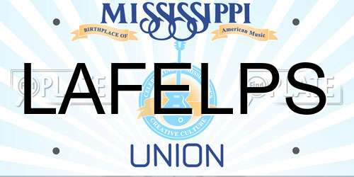 LAFELPS Mississippi License Plate