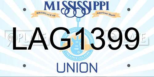 LAG1399 Mississippi License Plate