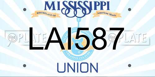 LAI587 Mississippi License Plate