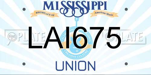 LAI675 Mississippi License Plate