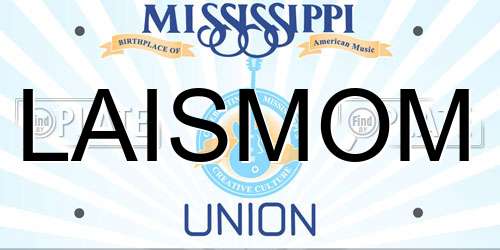 LAISMOM Mississippi License Plate