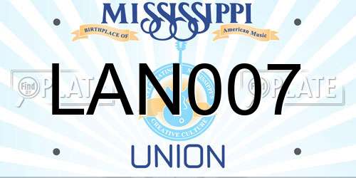 LAN007 Mississippi License Plate