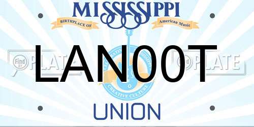 LAN00T Mississippi License Plate