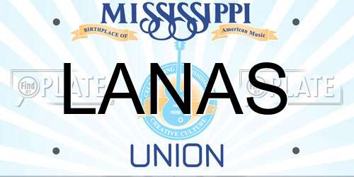 LANAS Mississippi License Plate