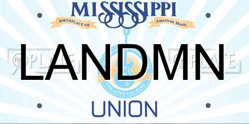 LANDMN Mississippi License Plate