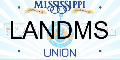LANDMS Mississippi License Plate